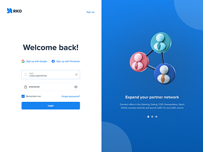 Login page design dribble form login sign in ui ux