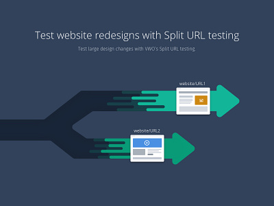 VWO - Split URL Testing ab testing arrow business cro optimizer platform split test traffic url web page website