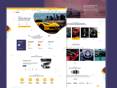 Car Auto Parts Website branding car auto parts car interior website car website ecommerse landing page ui ui design web ui website design