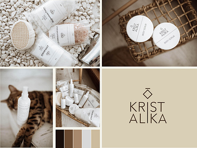 Kristalika ukrainian brand of eco-friendly cosmetics branding cosmetics form style graphic design identity label logo logodesign logotype packaging salt type typography