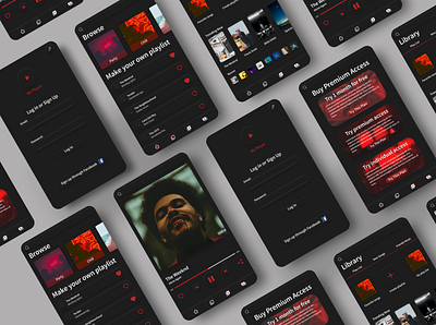 App Player adobe xd aplication app app design black design designs figma mobile music music app music player musician neomorphism player ui ux web