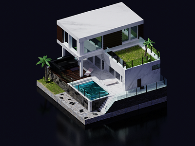 Modern house 3d 3d animation 3d art 3d artist artwork blender blender3dart composition contemporan design designs house house illustration houses inspo layout like modeling modern new