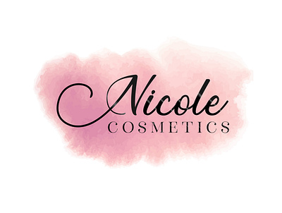 Nicole Cosmetics 01 branding design feminine illustration logo signature font signature logo typography