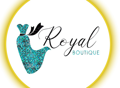 Royal Boutique Black 01 branding design glittering logo mockup signature font signature logo typography vector watercolor