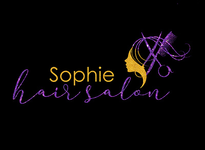 Sophie Hair 01 feminine logo glittering signature signature font signature logo typography watercolor