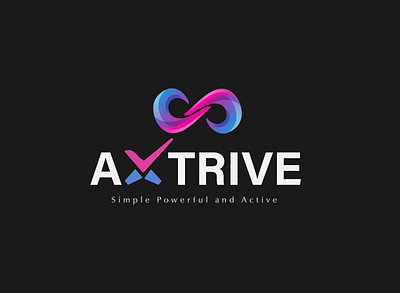 AXTRIVE BRAND LOGO branding design illustration logo typography vector