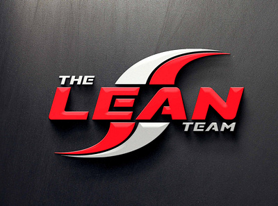 THE LEAN TEAM logo 3d branding design graphic design illustration logo mockup typography vector
