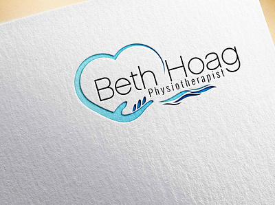 Beth Hoag Physiotherapist 3d branding design graphic design illustration logo mockup typography vector