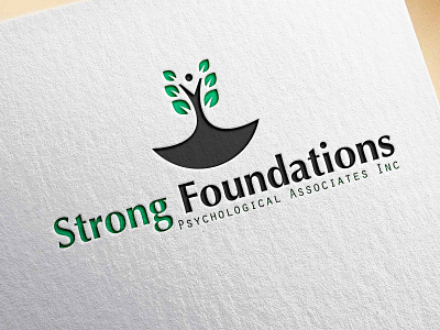 Strong Foundation 3d branding design graphic design illustration logo mockup typography vector