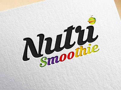 NUTRI Smoothie 3d branding design graphic design illustration logo mockup typography ui vector