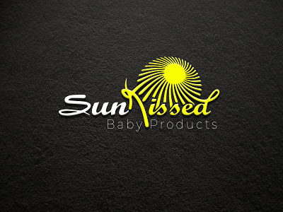 Sun Kissed Baby Products 3d branding design illustration logo mockup typography vector