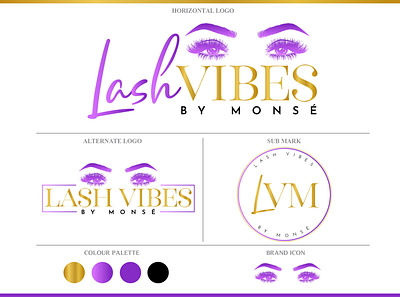 LASH VIBES 3d branding design graphic design illustration logo mockup typography vector