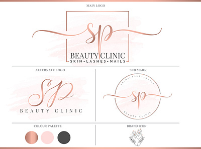 SP BEAUTY CLINIC 3d branding design graphic design illustration logo typography vector