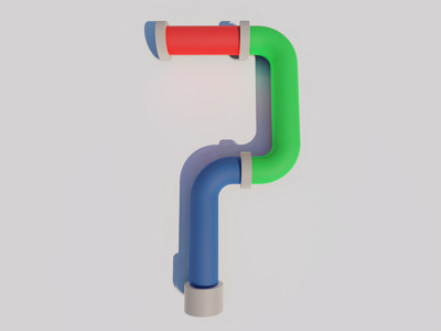 3D PIPE Rendering 3d 3d render branding design graphic design illustration logo mockup rendering ui ux vector
