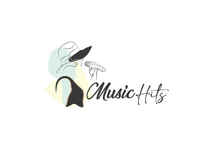 Music Hits Brand Logo 3d animation branding design feminine graphic design illustration logo mockup motion graphics transparency typography ui ux vector