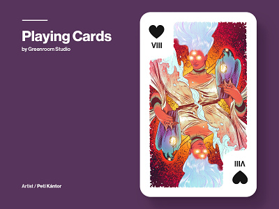 Playing Cards / 4 card design cards digitalart drawingart hand drawn illustration playing card playingcards wacom