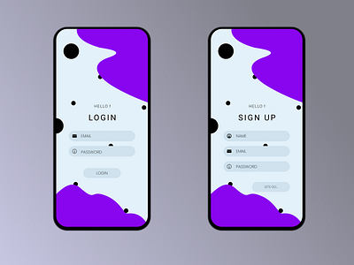 Login and SignUp Pages app login page signup ui ux