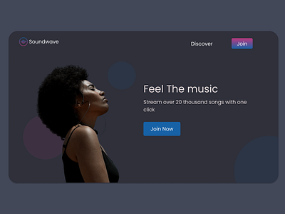 SoundWave - Feel the music(part1 - Landing Page) design music ui ux web