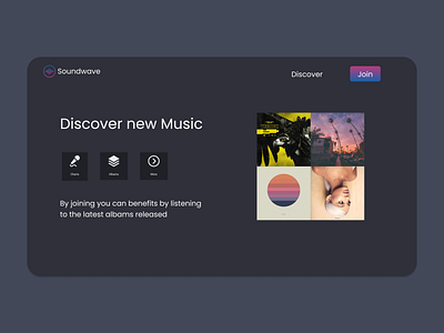 SoundWave - Feel the music(part2 - Feature Page) music ui ux web