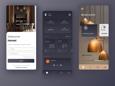 Smart Home Application app app design application design smartapp smarthome ui ux