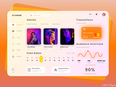 Carnival - Social Media Application app application design socialmedia ui ux web