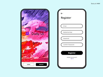 Sign Up -#DailyUI 001 app design signup ui ux web