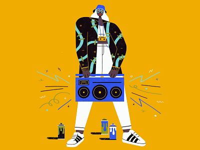 Boombox boombox character character design colors fashion graphic design hiphop illustration music pattern stereo texture vector