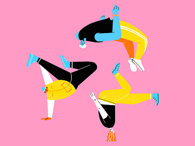 Flips breakdance character character design colors dance dancers fashion flat flip graphic design illustration vector