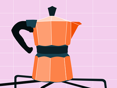 Moka Pot ☕️ bold coffee colorful colors illustration moka moka pot vector vector illustration