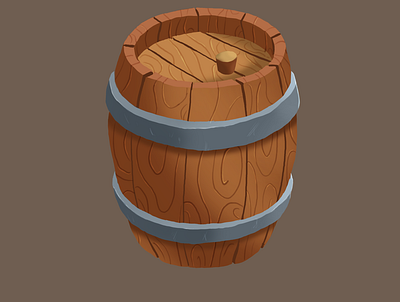 barrels illustration painting