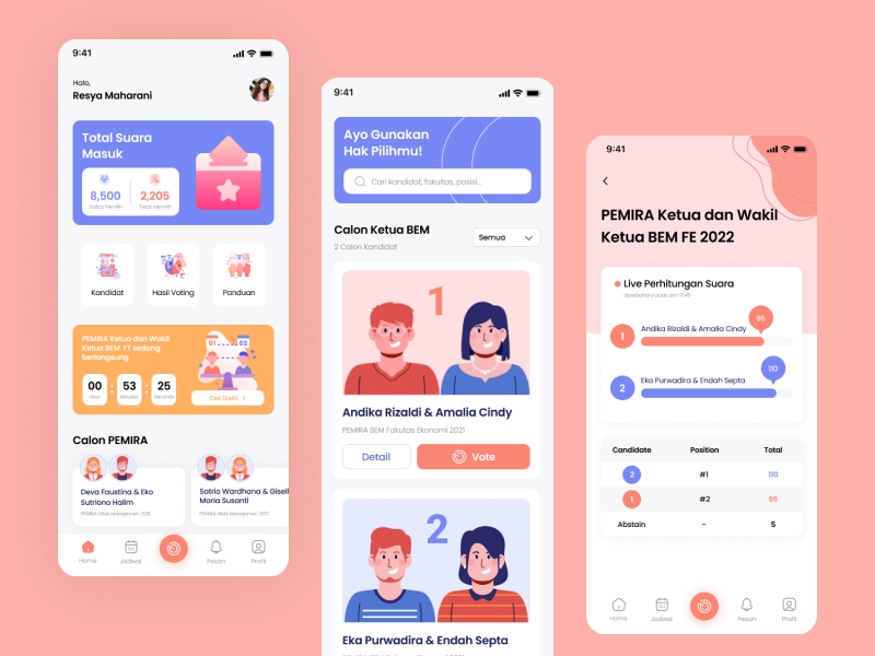 E-Voting App by Sharen Setiawan on Dribbble