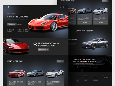Car Dealer Website car design landingpage ui ux
