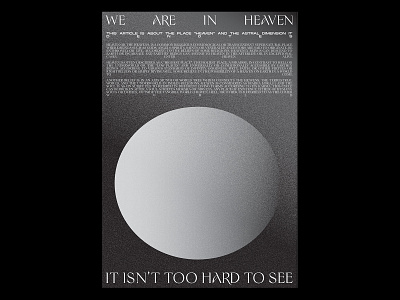 "WE ARE IN HEAVEN" art direction design graphic design layout poster poster design type typography