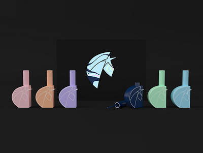 Unicorn Nails 🦄 Logo & Packaging Design art bottle box branding cosmetology design horse icon logo logos makeup pack packaging paris pegasus print skin care skincare star unicorn