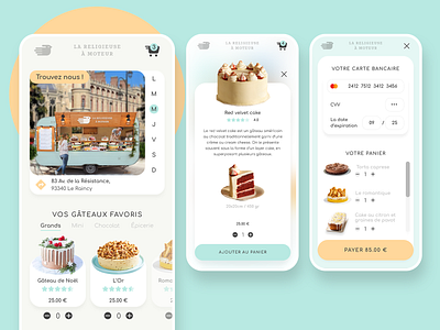 La Religieuse À Moteur | App concept sketch adobe xd app app design app screen design bakery delivery app figma food app food truck interface ios app mobile mobile app ood delivery application restaurant app ui uiux web design webflow xd