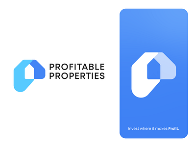 PROFITABLE PROPERTIES v3 (for sale) brand identity branding design home logo house logo icon investing logo logo designer logos logotype mark p logo paris property logo real estate real estate branding real estate logo symbol vector