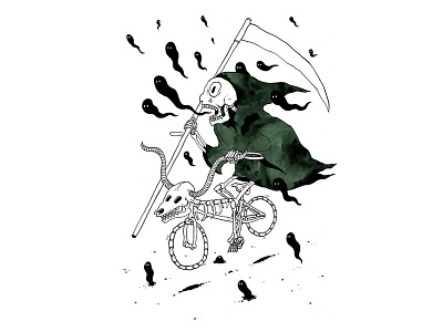 Death apocalypse bmx death grim hades illustration reaper