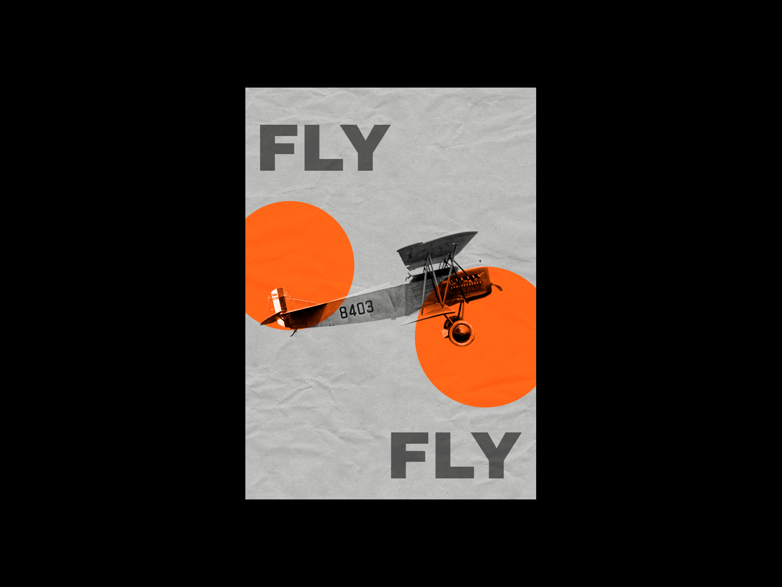 fly animated gif design poster
