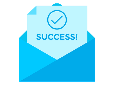 Success message graphic