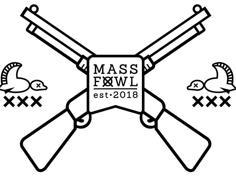 Mass Fowl Logo winter hiking mountains outdoors shotgun duck banner waterfowl hunting