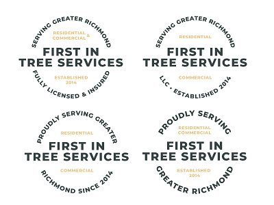 Text Only Badge badge branding circle logo logo text text only trees