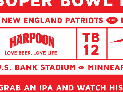 Harpoon Super Bowl Banner banner beer eagles football nfl patriots sign super bowl superbowl 2018