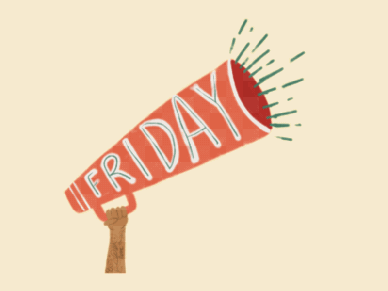 Happy Friday! animation art design flat illustration illustrator minimal typography