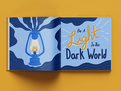 Be A Light In This Dark World art design flat graphic design illustration illustrator minimal typography vector