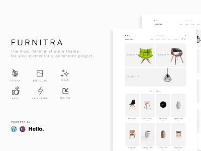 Furnitra design flat landing page landing page design ui ux web web design web designer website