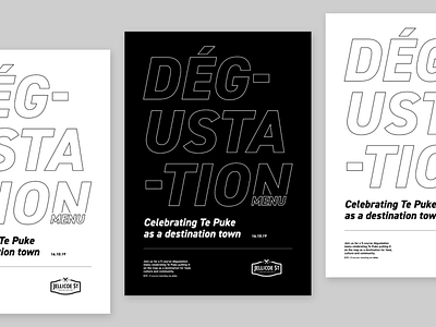 Dégustation Typography Poster V01 bw catering din food minimal poster posters typography typography poster