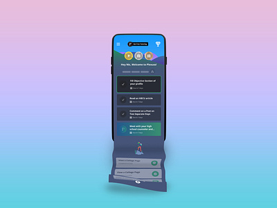 Mobile dashboard for students design educational graphic design mobile mobile app plexuss ui