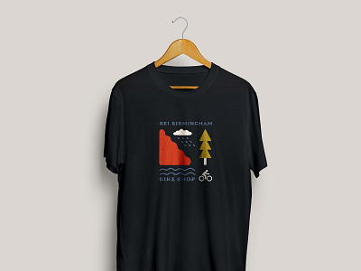 REI Birmingham Bike Shop T-Shirt biking cycling graphicdesign illustration illustrator outdoors rei t shirt typography