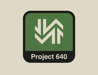 Project 640 Logo branding conservation forestry graphic design illustration logo minimal thick lines typography