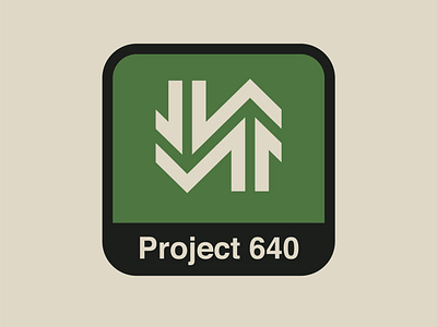 Project 640 Logo branding conservation forestry graphic design illustration logo minimal thick lines typography